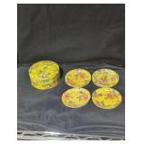Floral-Patterned coaster set