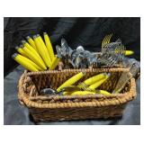 Fiesta Yellow Handled Silverware with Basket