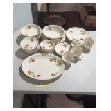Floral Dinnerware Set with Serving Pieces