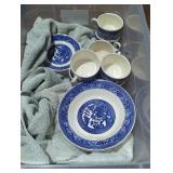 Willow Ware Blue Dinnerware Set