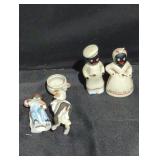 Black Americana Salt & Pepper Shakers, Figurines