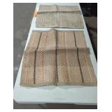 Set of Woven Rectangular Mats with Grommets