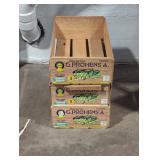 Vintage Wooden Grape Crates Set