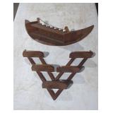 Vintage Wooden Wall-Mounted Shelves