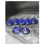 Set of Blue Glass Figurines