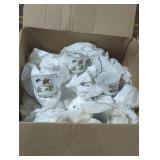Box of Floral Porcelain Mugs