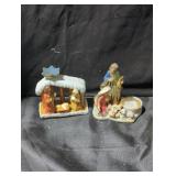Ceramic Nativity Scene Figurines Set