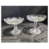 Pair of Vintage Lead Crystal Compote Bowls