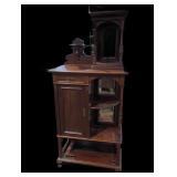 Antique Mirrored Wooden Hall Stand
