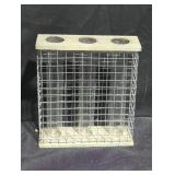 Rustic Wooden and Wire Vase Holder