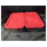 2 Pyrex Storage Containers