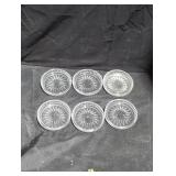 Set of Six Textured Glass Coasters