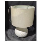 Textured Ceramic Base Table Lamp with Shade
