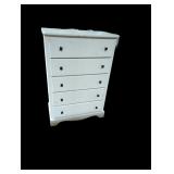 White Five-Drawer Chest