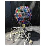 Stone Lamp with Metal Base