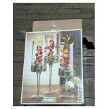 Set of Three Glass Cylinder Vases