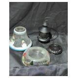 Decorative Lantern and Glass Candle Holder Set