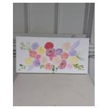 Floral Watercolor on Canvas
