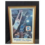 Vintage Pabst Blue Ribbon Basketball Advertisement