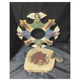 Folk Art Star and Angel Wooden Display