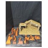 Rustic Wooden Nativity Scene Set
