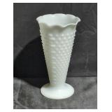 Milk Glass Hobnail Vase