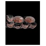 Vintage Pink Glass Tea Set