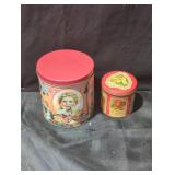 Vintage Decorative Tin Canister Set