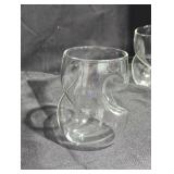 Set of Four Twist Design Glass Tumblers