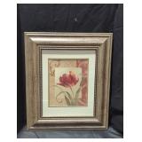 Framed Tulip Art Print by Vivian Flasch
