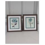 Floral Art Print Pair with Inspirational Words