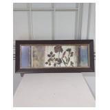 Framed Floral Wall Art with Earth Tones