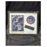 Kerry Collins Signed Photo and Memorabilia Display