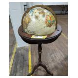 Vintage Terrestrial Globe on Wooden Stand
