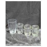 Assorted Glass and Mason Jar Collection