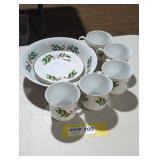 Festive Fine China Tea Set