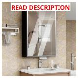 18x26.8in Aluminum Medicine Cabinet w/Mirror