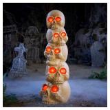 Grave & Bones LED Stacked Skulls 3.5 ft