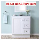 Bannister 31 in. Single Sink Vanity, White