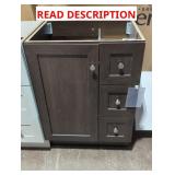 24" x 18.5" x 34-1/4" Dark Brown Vanity Cabinet