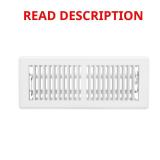 4x12 in. 1-Way Plastic Floor Register White 7xbid