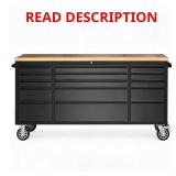 Black Rolling Tool Chest 72" 15-Drawer (DENTED)