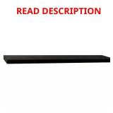 8 in. D x 36 in. L Slim Shelf, Black