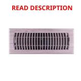 4x12 in. Plastic Floor Register, Gray Oak case of