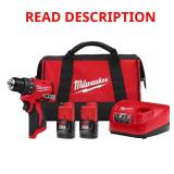 M12 12V Brushless Cordless Drill Driver Kit