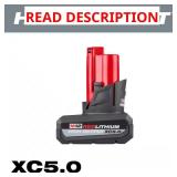 Milwaukee M12 12V XC 5.0Ah Battery
