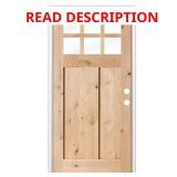 Craftsman Knotty Alder Front Door, 6-Lite frame d
