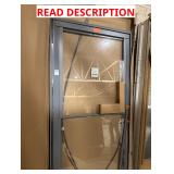 Charcoal gray left-handed 36 x 77 storm door