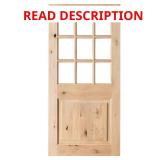 Craftsman 9-Lite Front Door Slab frame damaged