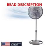 Lasko 16-In Pedestal Fan, 3-Speed, Quiet Gray